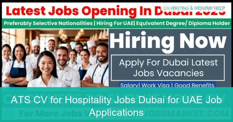 Complete visual guide to ATS CV for Hospitality Jobs Dubai for UAE Job Applications