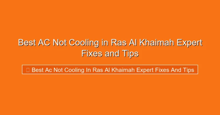 Complete visual guide to Best AC Not Cooling in Ras Al Khaimah Expert Fixes and Tips
