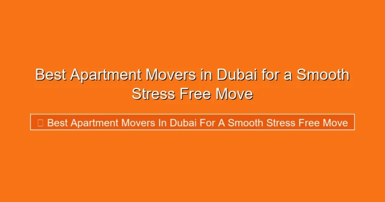 Complete visual guide to Best Apartment Movers in Dubai for a Smooth Stress Free Move