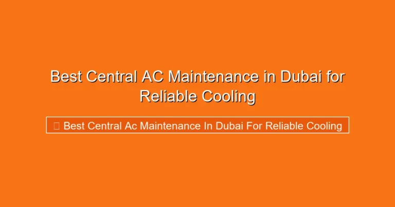 Complete visual guide to Best Central AC Maintenance in Dubai for Reliable Cooling