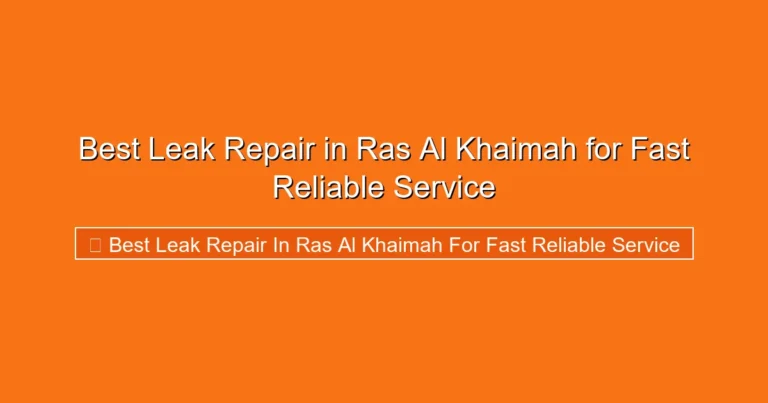 Complete visual guide to Best Leak Repair in Ras Al Khaimah for Fast Reliable Service
