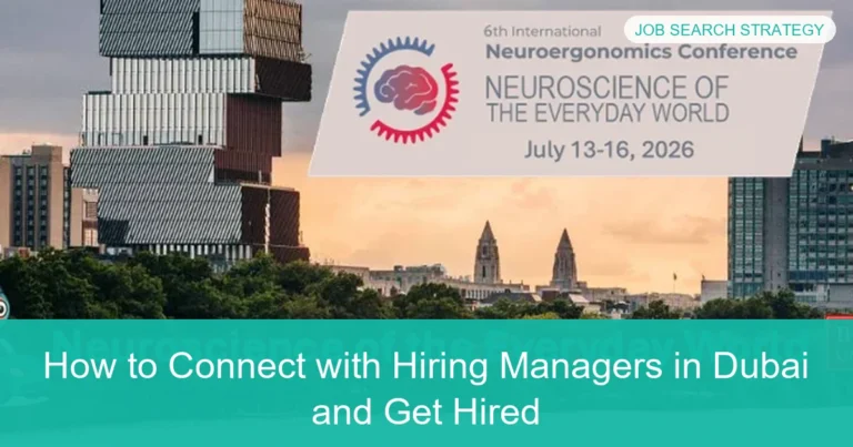 Complete visual guide to How to Connect with Hiring Managers in Dubai and Get Hired