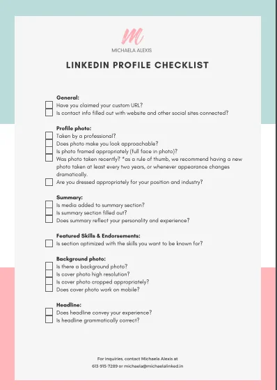 LinkedIn Profile Checklist Before Applying in Dubai for LinkedIn Profile Checklist Before Applying in Dubai for Success