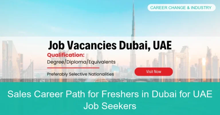 Complete visual guide to Sales Career Path for Freshers in Dubai for UAE Job Seekers
