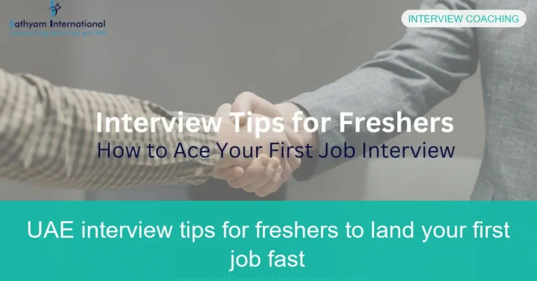 Complete visual guide to UAE interview tips for freshers to land your first job fast