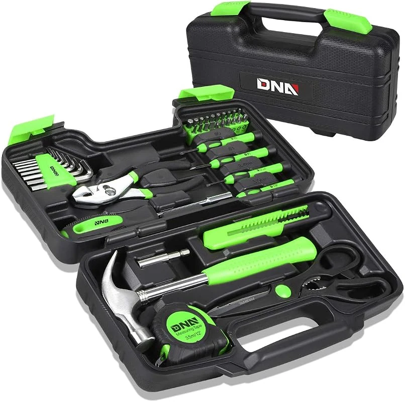 DNA MOTORING 39-Piece Household Tool Set, Compact General Repair Kit with Storage Case for Home and Office Use