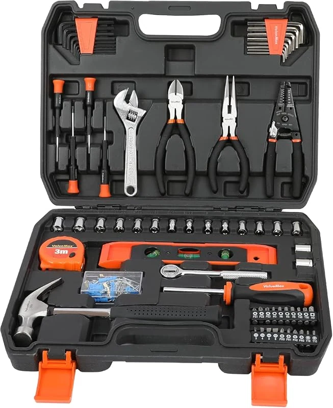 ValueMax 150-Piece Household Tool Set with Portable Storage Case for DIY and Home Repairs