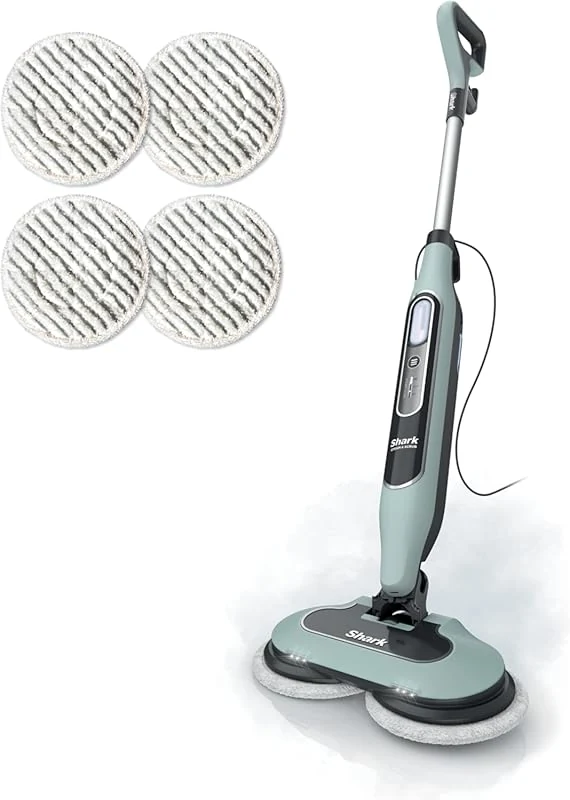 Shark Steam & Scrub Steam Mop S8001 - All-in-One Hard Floor Cleaner with LED Headlights, XL Water Tank