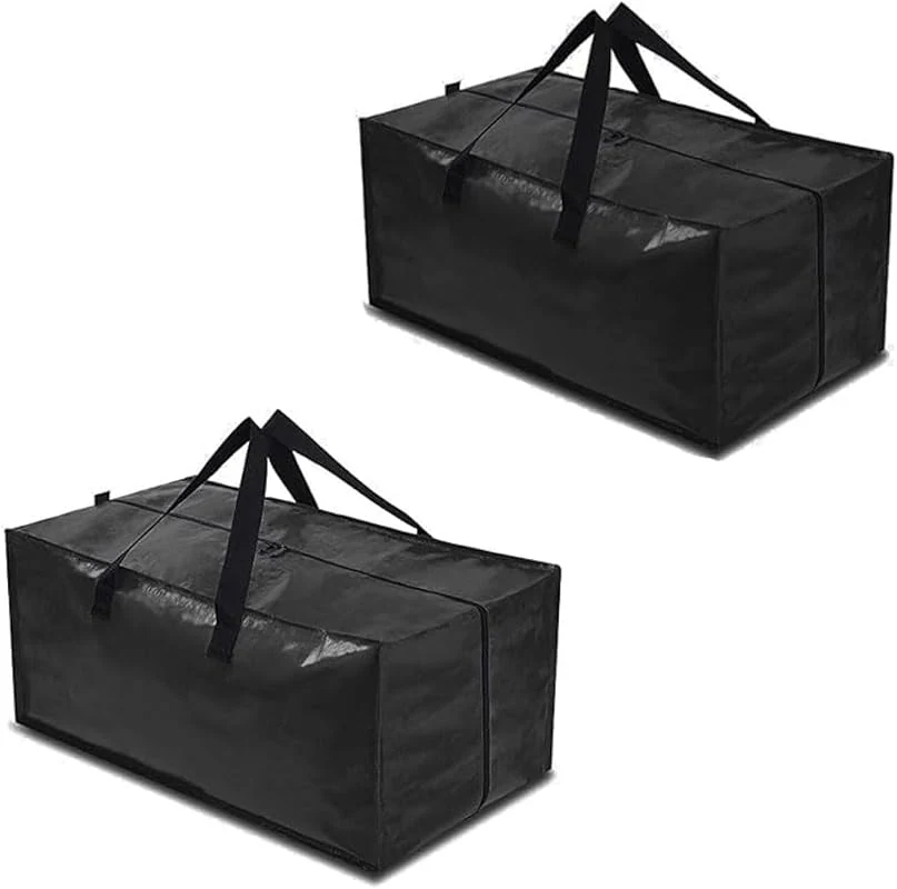 2 Pack Heavy Duty Extra Large Moving Bags with Backpack Handles, Ideal for College Dorm Room Packing