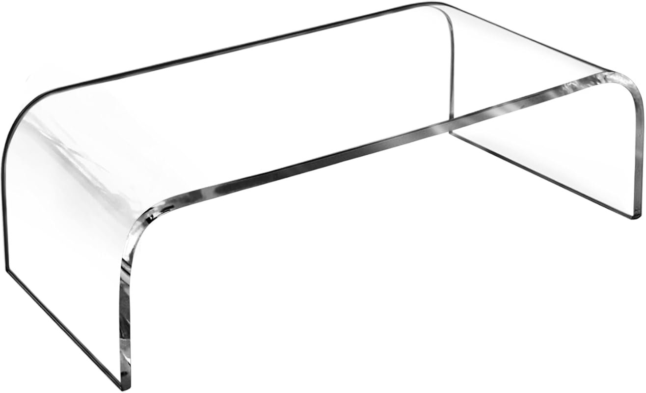 Mnixy AMT Premium Acrylic Monitor Stand - Clear Riser for Laptop, PC, and Multimedia Use