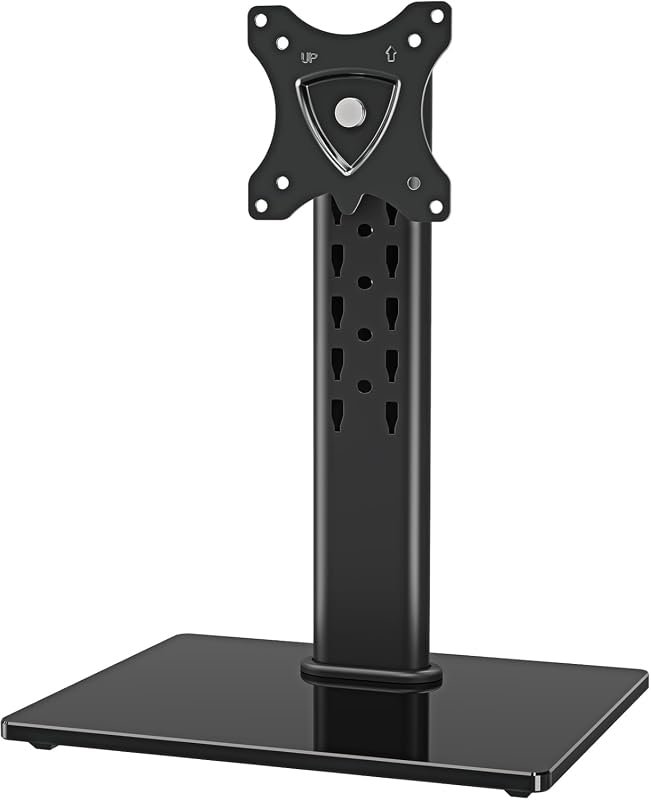 MOUNTUP Freestanding Monitor Stand for 13-32 inch Screens, Adjustable Height and Rotation, VESA Compatible