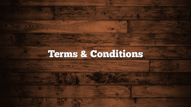 Terms & Conditions
