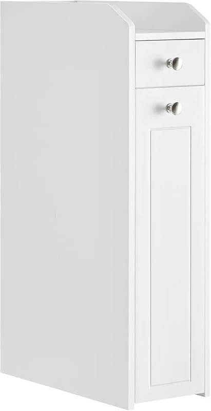 VASAGLE Slim Storage Cabinet with Slide Out Drawers, Ideal for Small Spaces in Bathroom and Kitchen
