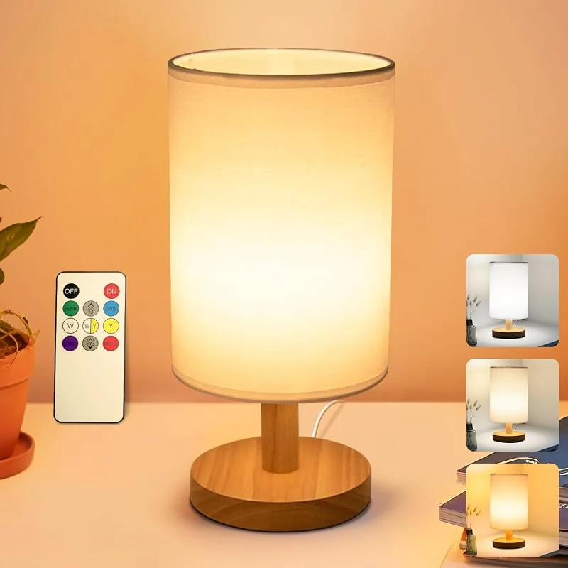 Dimmable Bedside Lamp with Remote, Necomi Minimalist Table Lamp for Bedroom & Office Use