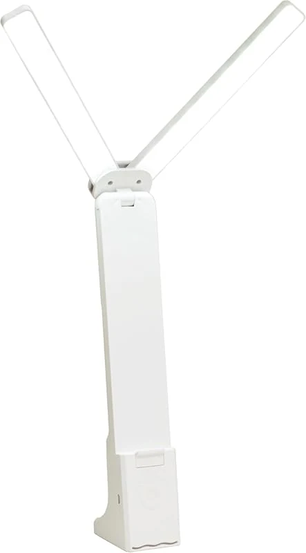 Rechargeable LED Double Head Desk Lamp with Adjustable Light Color and Brightness for Work and Reading