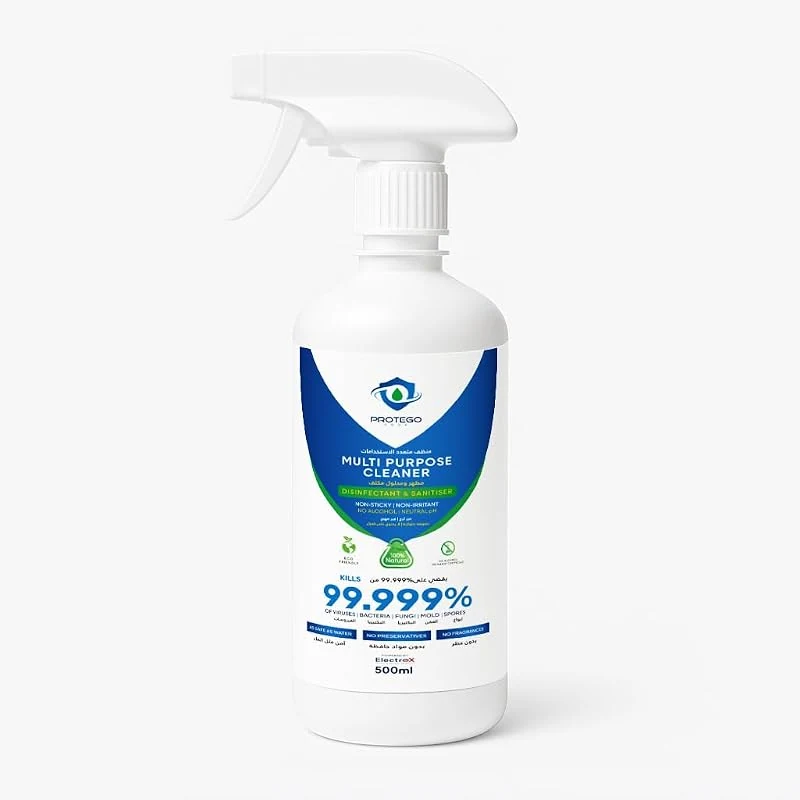 Eco-Friendly Natural All Purpose Cleaner Spray with Hypochlorous Acid – Kills 99.9% Germs in 500ml Bottle