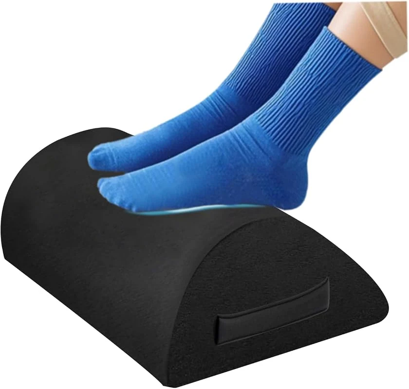 BLYPHOO Ergonomic Office Foot Rest with Memory Foam and Non-Slip Cover for Home and Travel