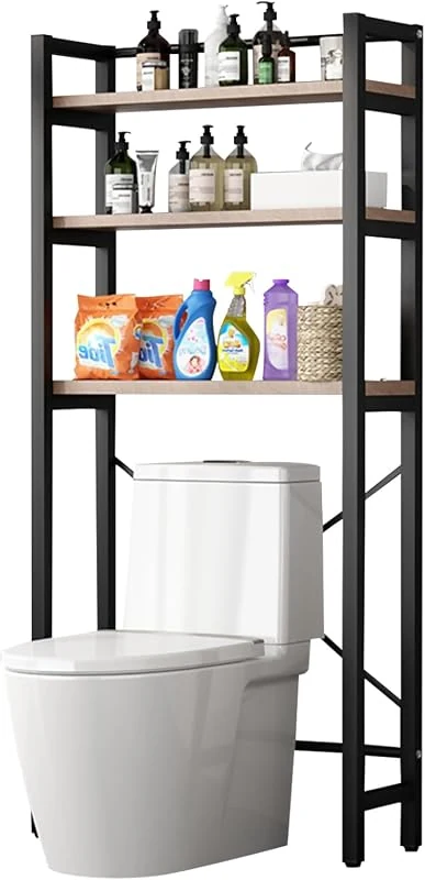 DAYONG Large Capacity Over-the-Toilet Storage Rack: 3-Layer Space-Saving Organizer for Bathroom and Laundry