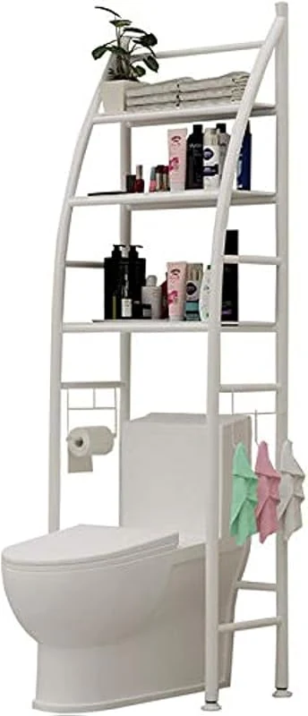 SUPAAR 3-Layer Metal Shelf: Space-Saving Over Toilet Storage Rack for Bathroom and Kitchen