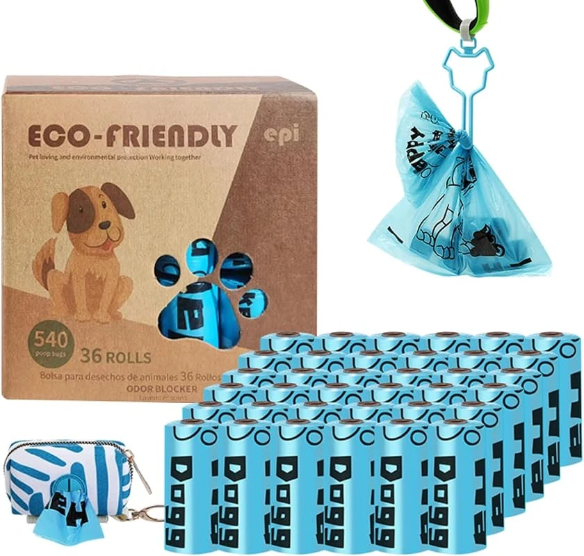 Biodegradable Dog Poop Bags, 36 Rolls with 540 Counts, Eco-Friendly and Leak-Proof Disposal Bags