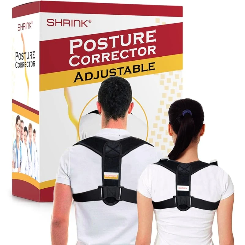 Shrink Posture Corrector Back Support Brace for Men and Women - Adjustable Design for Spine, Neck, and Shoulder Pain Relief