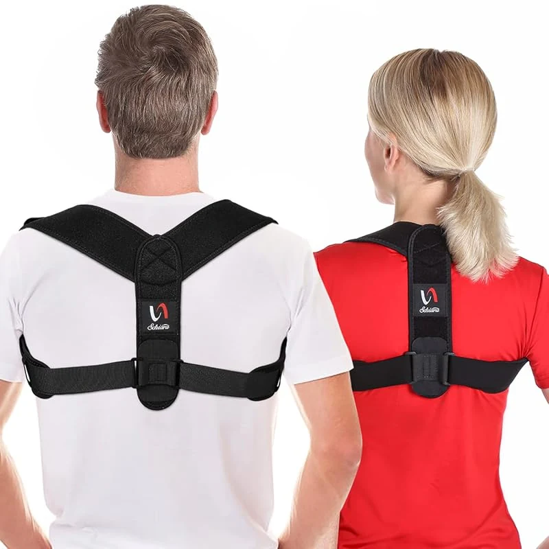 Schiara Upgraded Posture Corrector for Men and Women - Adjustable Upper Back Brace for Clavicle Support and Pain Relief from Neck and Shoulder