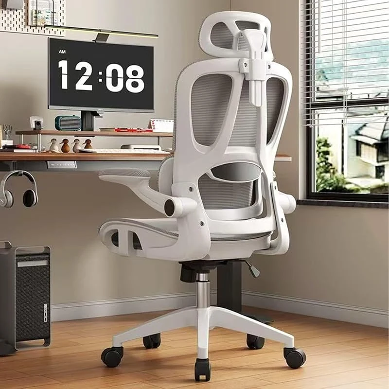 Hollow Breathable Ergonomic Office Chair with Adjustable Lumbar Support for Comfort