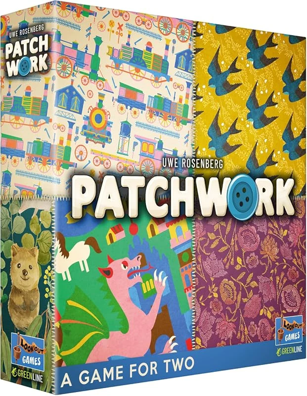 Lookout Games Patchwork Board Game - Revised Interactive Quilting Strategy Game for 2 Players