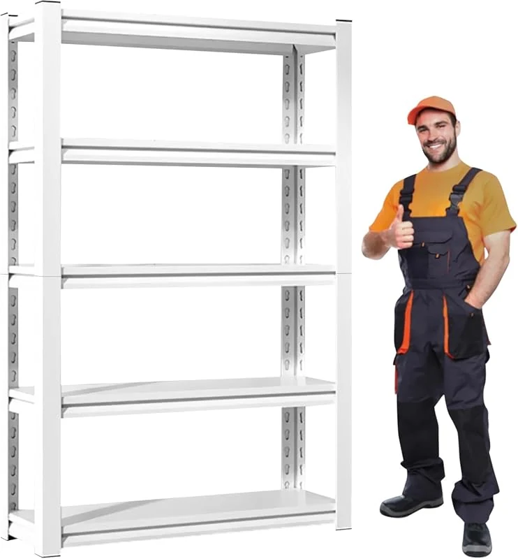 Beauenty 500KG Adjustable 5-Tier Garage Shelving Unit, Heavy Duty Storage for Warehouse and Pantry