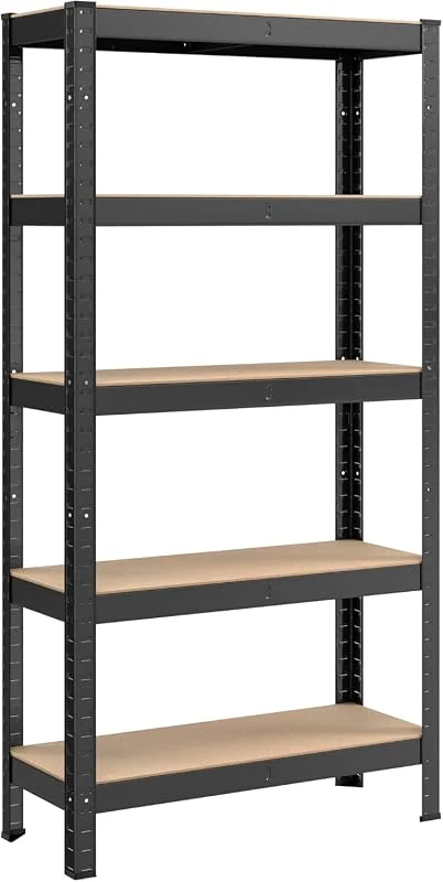 SONGMICS 5-Tier Steel Shelving Unit with Boltless Assembly, 650kg Load Capacity, Perfect for Garage and Shed