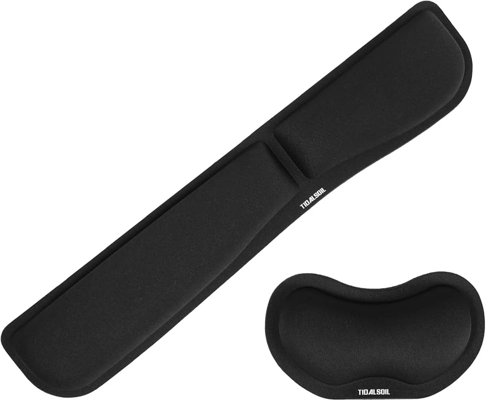 Ergonomic Memory Foam Wrist Rest Set for Keyboard and Mouse, Non-Slip Base for Pain Relief