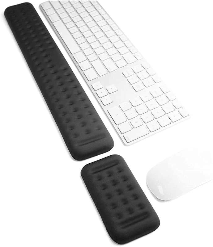 CLOUDFOUR Ergonomic Memory Foam Keyboard and Mouse Wrist Rest Pad for Pain Relief and Easy Typing
