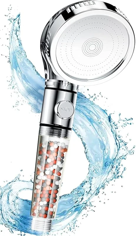 SKY-TOUCH High Pressure Filtered Shower Head for Hard Water with Impurity Filtration