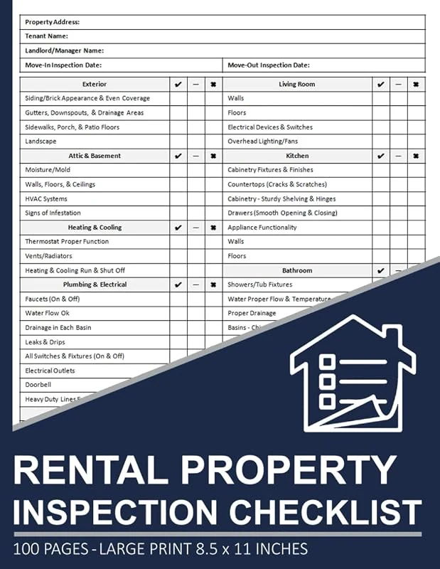 Essential Rental Property Inspection Checklist for Landlords & Tenants - 100 Pages of Forms