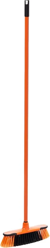 Royalford Long Floor Broom with Sturdy Iron Handle and Stiff Bristles for Home and Office Cleaning
