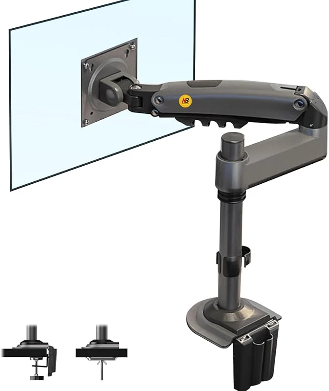 NB North Bayou Long Arm Monitor Desk Mount for 4.4-19.8lbs, Ultra Wide Full Motion
