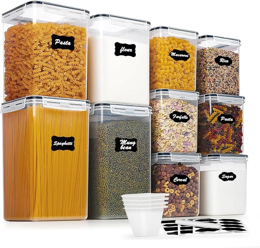 Vtopmart 10PCS Airtight Flour and Sugar Containers Set, Large BPA Free for Kitchen and Pantry Storage