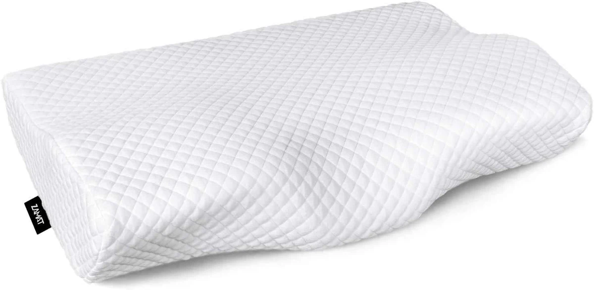 ZAMAT Contour Memory Foam Pillow: Adjustable Ergonomic Neck Support for Pain Relief