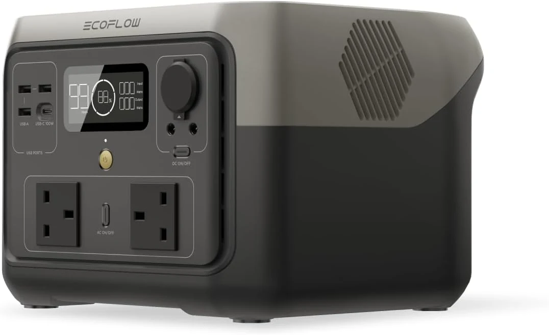 EcoFlow RIVER 2 MAX Portable Power Station, 512Wh Battery, Fast Charging, 1000W Output for Camping