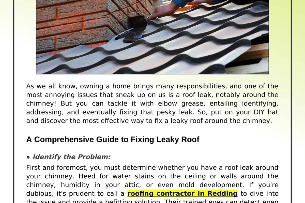 Roof Leaking Near Chimney How to Fix IT Quickly and Easily