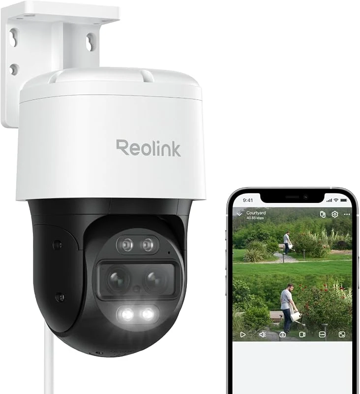 REOLINK 4K PTZ Security Camera System with Dual-Lens, 6X Zoom, AI Detection, and Pan/Tilt Functionality
