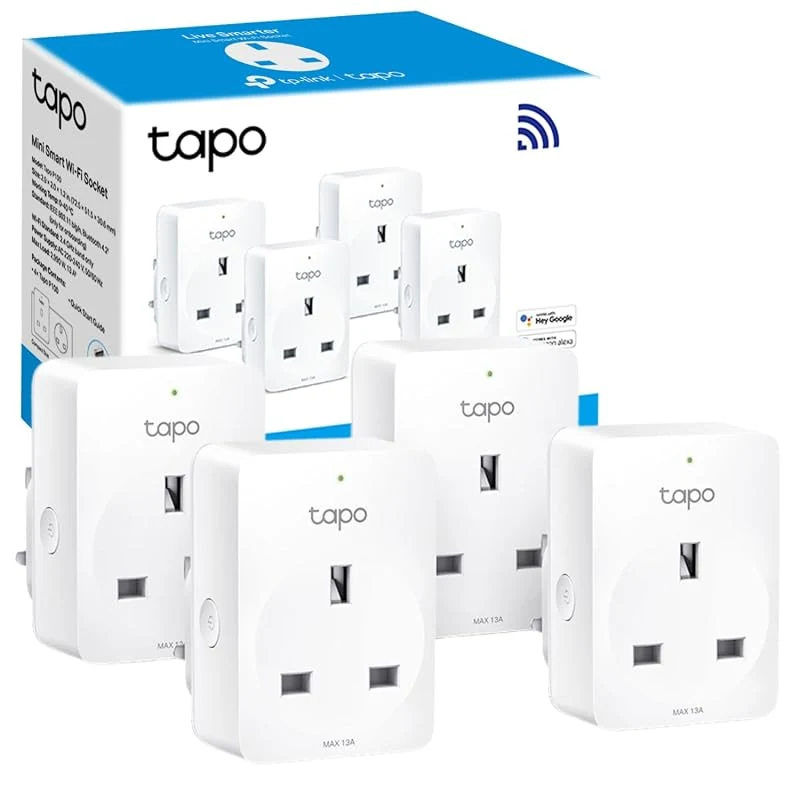 Tapo TP-Link Smart Plug Wi-Fi Outlet P100 (4-Pack) - Works with Alexa & Google Home, No Hub Required