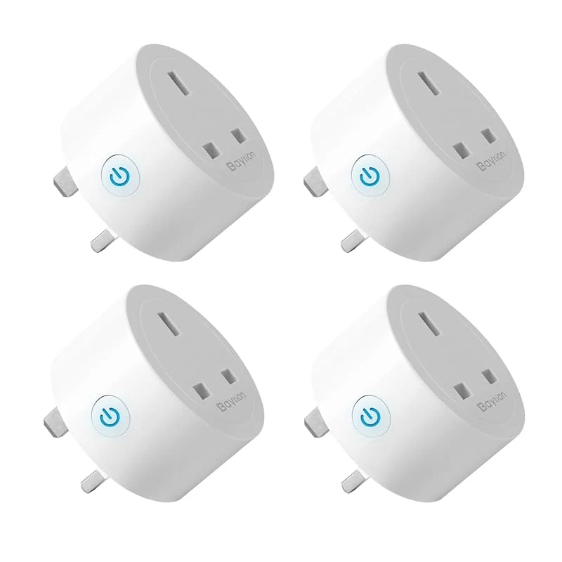 Baytion WiFi Smart Plug 16A (4-Pack) - Energy Monitoring, Works with Alexa & Google Home, No Hub Required