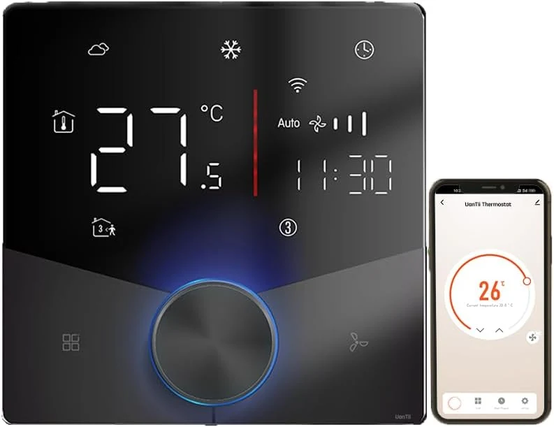 UanTii Smart Thermostat with App Control for 2 Pipe HVAC Systems and Voice Features