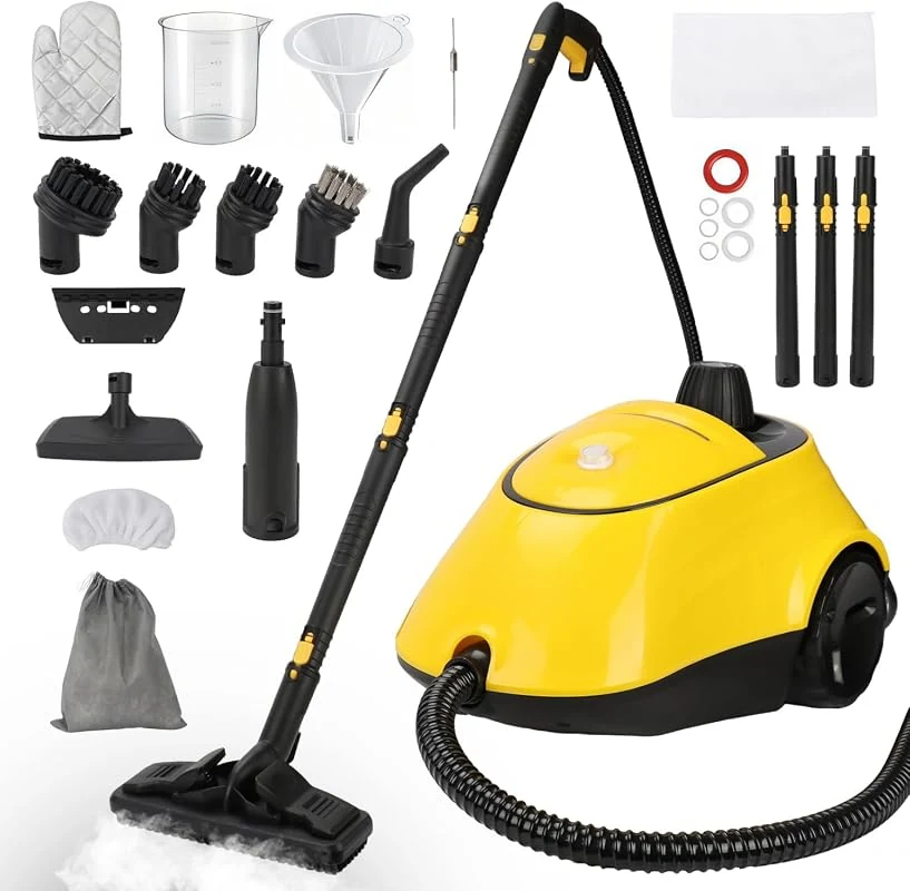 Heavy Duty 2500W Steam Cleaner, Portable 2L Tank with Accessories for Chemical-Free Cleaning of Floors & Cars