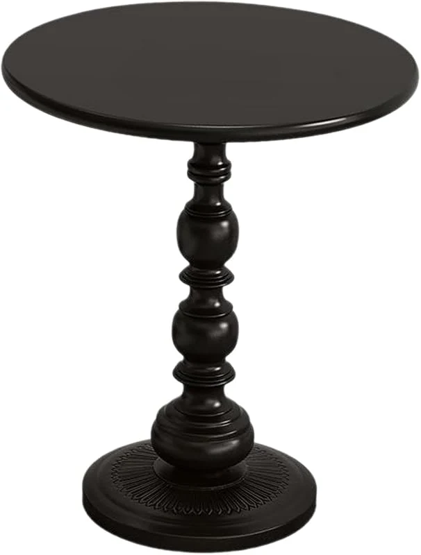 Modern Black End Table - Stylish Compact Nightstand for Small Apartments and Dorms