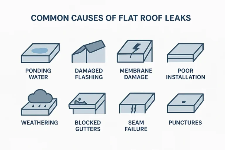 Flat Roof Leaking Through Ceiling How to Fix IT Fast