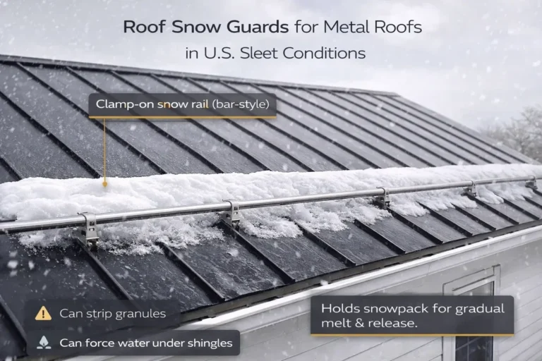 Roof Snow Guards for Metal Roofs Prevent Dangerous