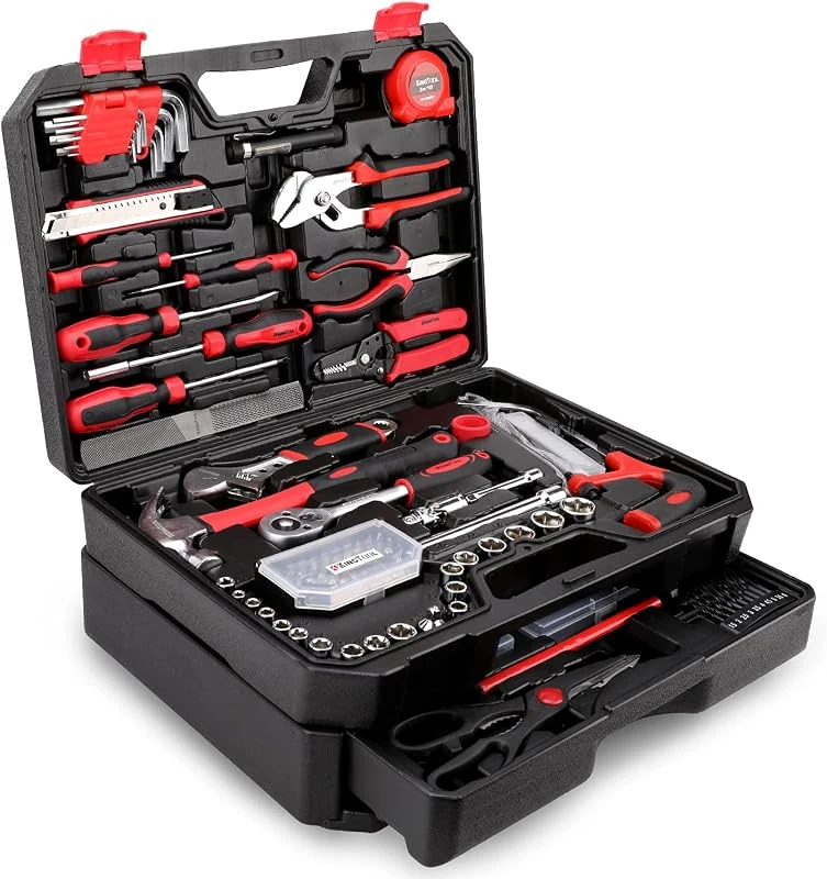 KingTool 325-Piece Home and Auto Repair Tool Kit with Storage Drawer for DIY Projects