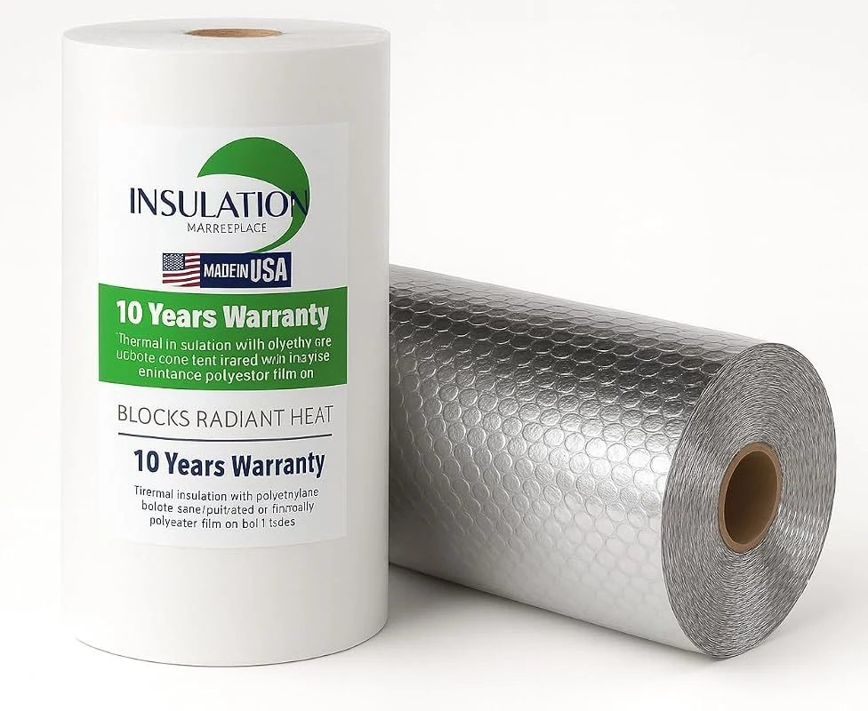 24 x50ft Bubble Core Double Reflective Insulation Roll for Garage, Attic, and Duct Insulation Needs
